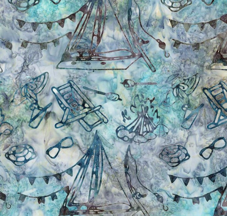 Expressions Batiks Places You'll Go Caribbean Shale from Riley Blake Designs