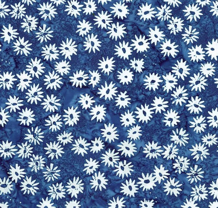 Expressions Batiks Let Freedom Reign Flowers Moody Blues from Riley Blake Designs