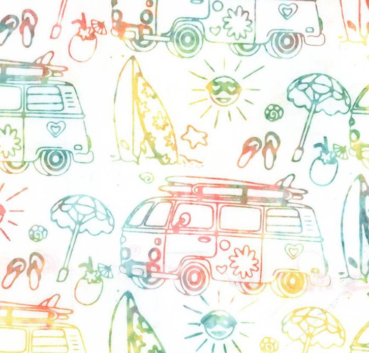 Expressions Batiks Places You'll Go Beach Day Rainbow Sherbert from Riley Blake Designs