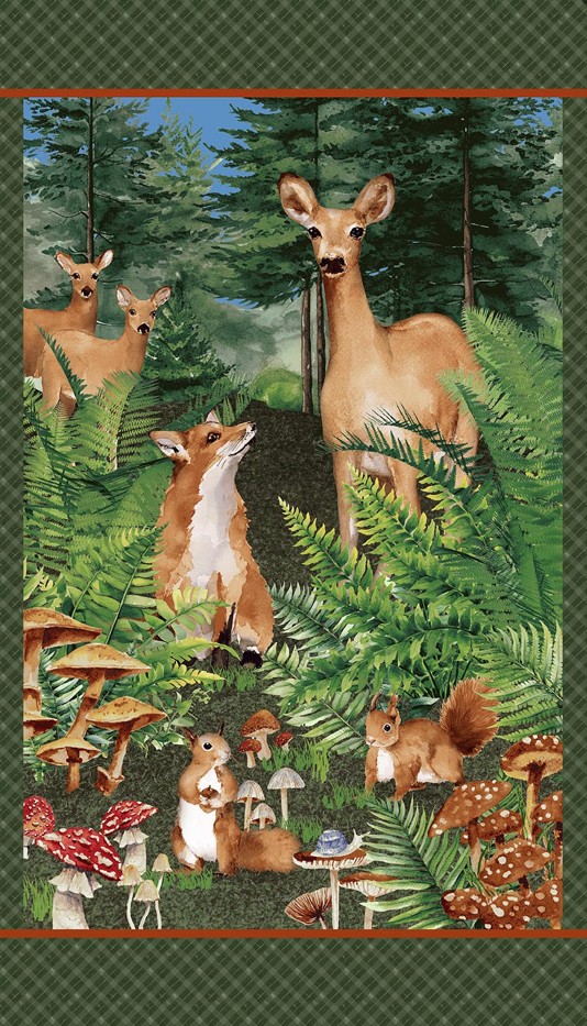 Forest Floor Forest Panel by Barb Tourtillotte for Henry Glass Fabrics