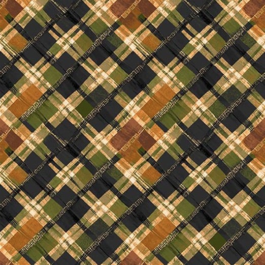 Forest Floor Abstract Plaid Multi by Barb Tourtillotte for Henry Glass Fabrics
