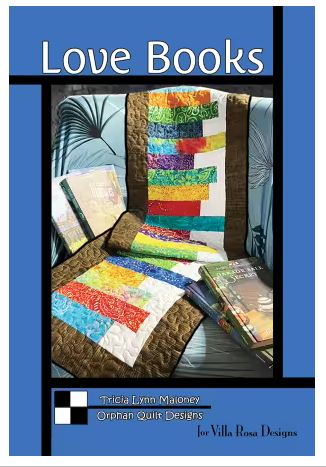 Love Books Table Runner Pattern by Tricia Lynn Maloney for Villa Rosa Designs