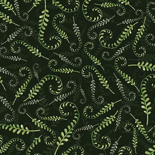 Forest Floor Vines Green by Barb Tourtillotte for Henry Glass Fabrics