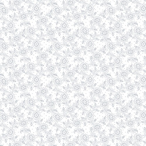 Quilter's Flour VI Small Sunflower White on White from Henry Glass Fabrics