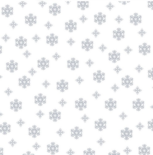 Quilter's Flour VI Small Snowflake White on White from Henry Glass Fabrics