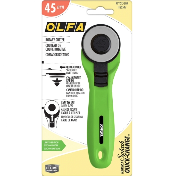 OLFA 45mm Quick-Change Rotary Cutter Lime