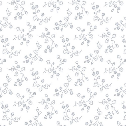 Quilter's Flour VI Vines White on White from Henry Glass Fabrics