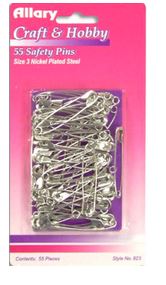 Allary #3 Safety Pins, 55 Count