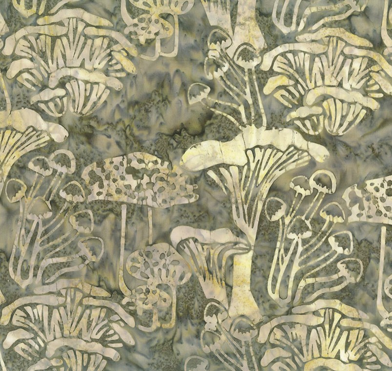 Mushroom Medley Batiks Mushrooms Tawny from Banyan Batiks
