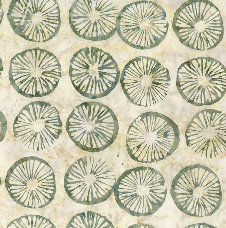 Mushroom Medley Batiks Cap Stamp Cream from Banyan Batiks