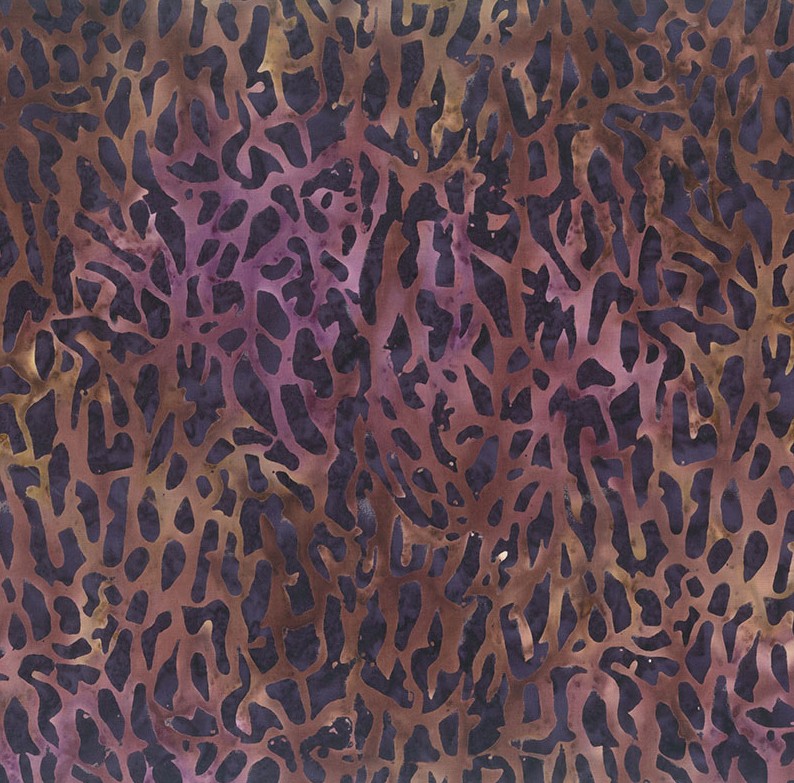 Mushroom Medley Batiks Morel Plum from Banyan Batiks