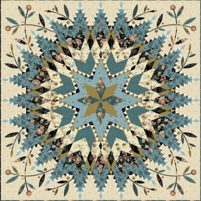 Dahlia Star Pattern by Laundry Basket Designs