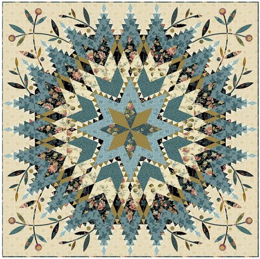 Dahlia Star Quilt Kit by Laundry Basket Designs