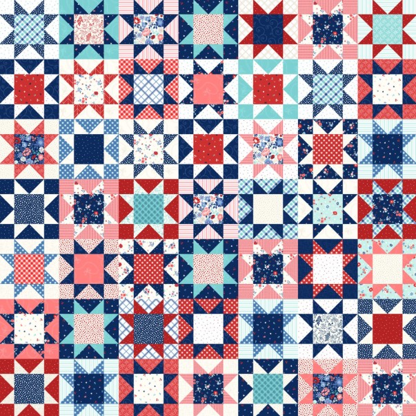 Star-Spangled Beauty Star Quilt Multi by Kimberbell for Maywood Studio