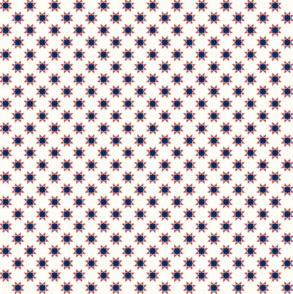 Star-Spangled Beauty Tiny Quilt Stars Soft White by Kimberbell for Maywood Studio