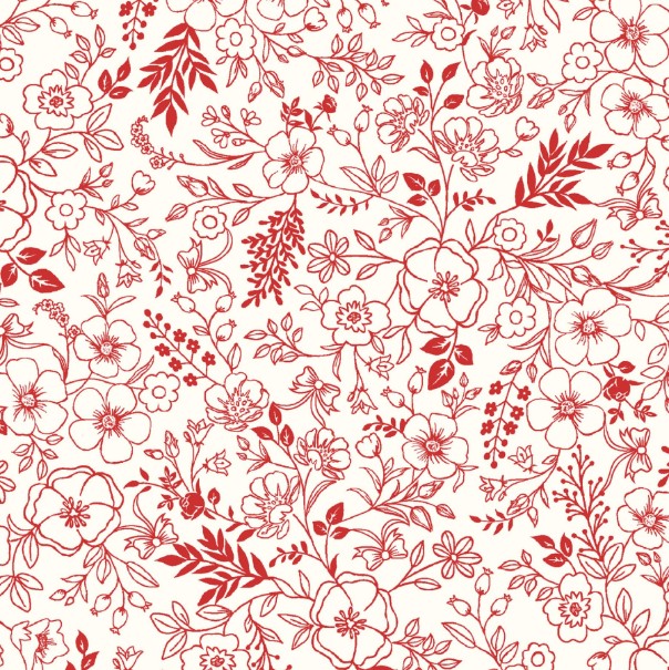 Star-Spangled Beauty Toile Red by Kimberbell for Maywood Studio