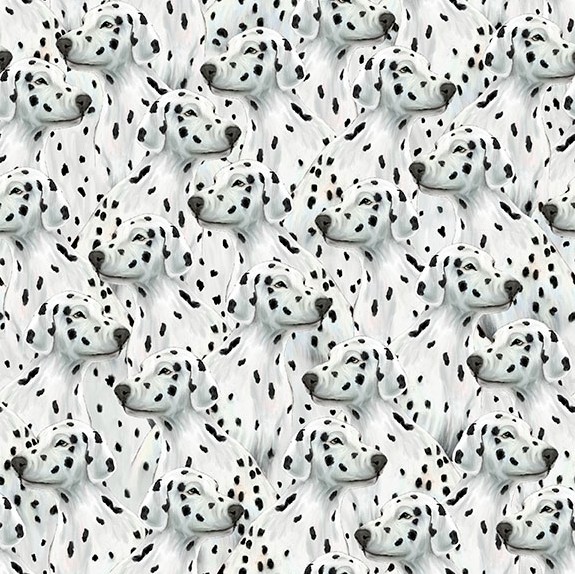 Fire Alarm Dalmation White by Paul Walsh for Blank Quilting