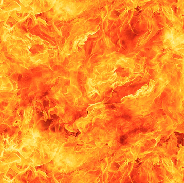 Fire Alarm Flames Orange by Paul Walsh for Blank Quilting