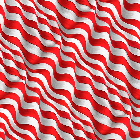 Fire Alarm Waving Flag Stripe Red by Paul Walsh for Blank Quilting