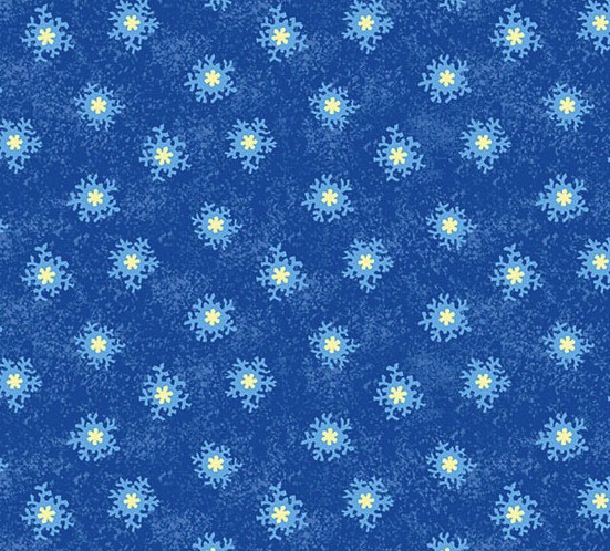 Thousand Steps Sea Urchin Cobalt by Sarah Maxwell for Andover Fabrics