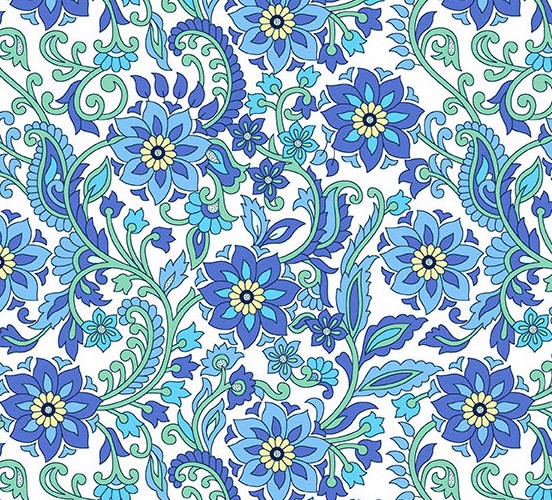 Thousand Steps Anenome Ivory by Sarah Maxwell for Andover Fabrics