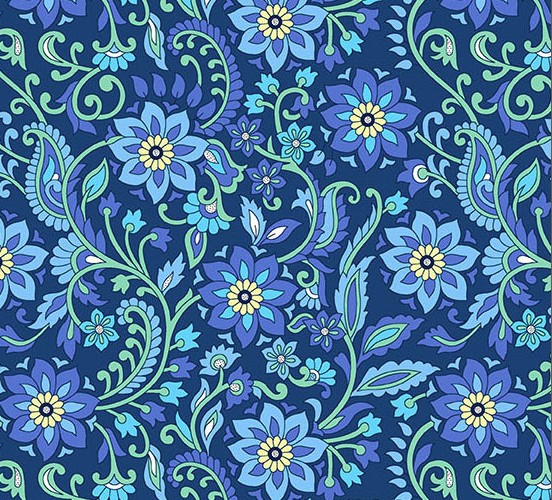 Thousand Steps Anenome Nautical by Sarah Maxwell for Andover Fabrics