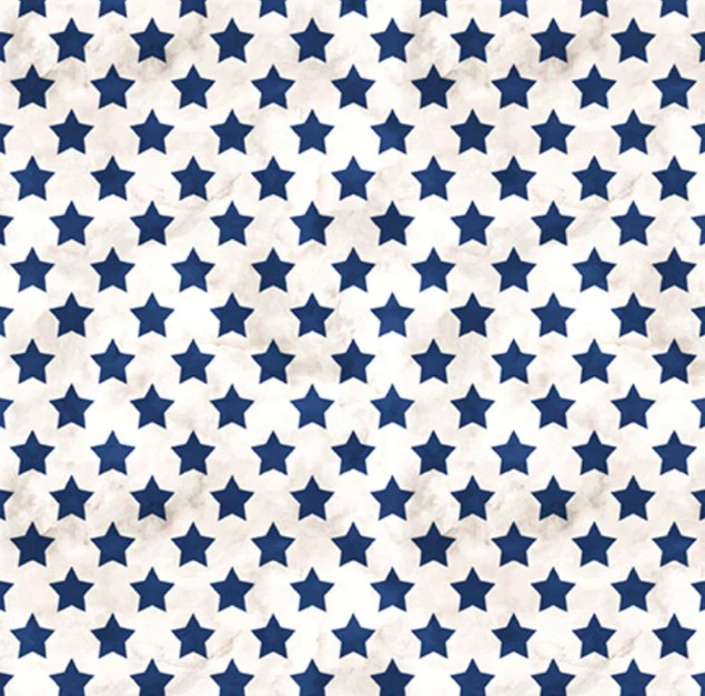 Farmhouse Americana Set Stars Cream/Navy by Cindy Jacobs for P&B Textiles
