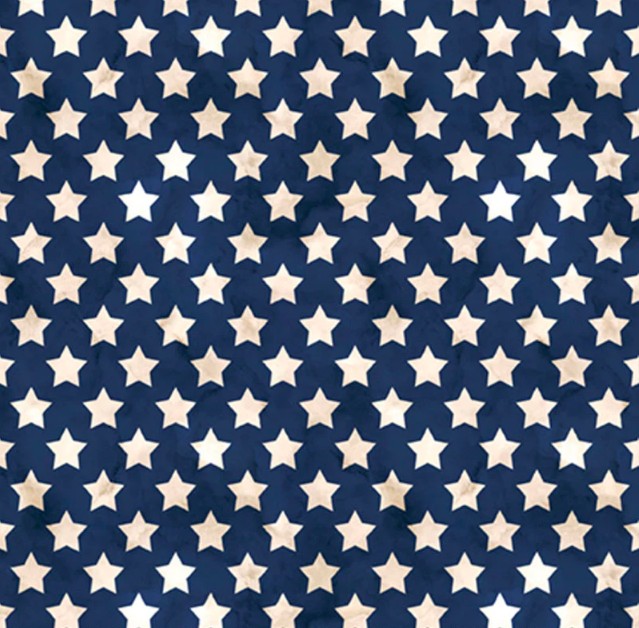 Farmhouse Americana Set Stars Navy by Cindy Jacobs for P&B Textiles