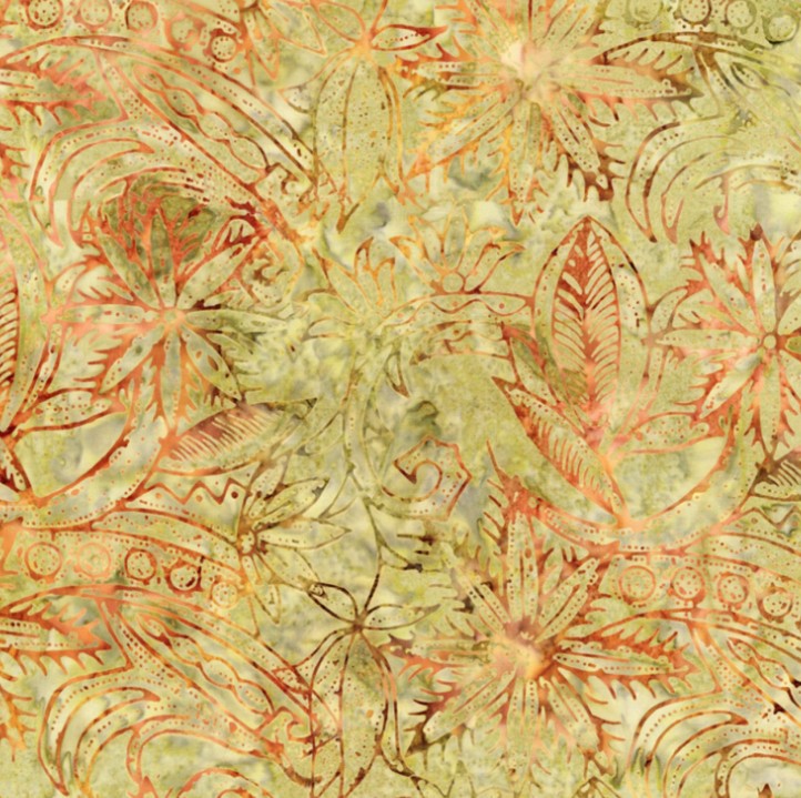 Tonga Batik Forest Floor Henna Floral Jute by Wing and a Prayer for Timeless Treasures