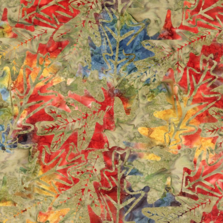 Tonga Batik Forest Floor Oakleaf Nature by Wing and a Prayer for Timeless Treasures