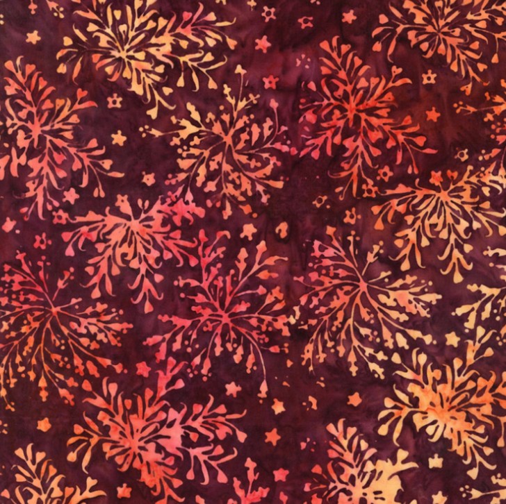 Tonga Batik Forest Floor Bush Wine by Wing and a Prayer for Timeless Treasures