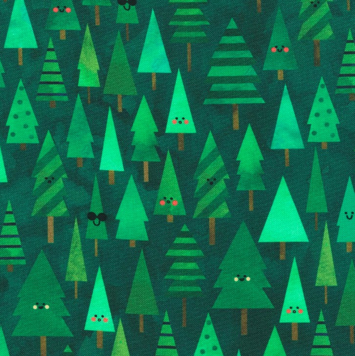 Campground Critters Happy Trees Night by Ann Kelle for Robert Kaufman Fabrics