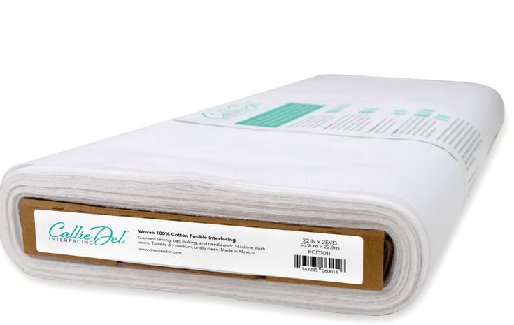 Callie Del Woven 100% Cotton Fusible Interfacing 22" wide