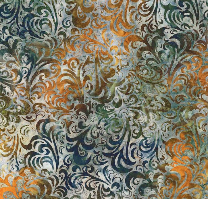 Expressions Batiks Elementals Twirl & Swirl Steel Sapphire from Riley Blake Designs