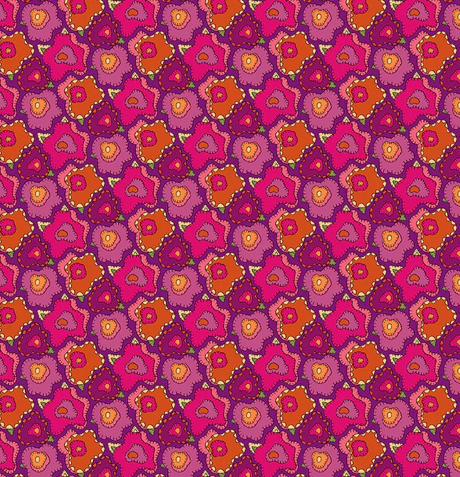 Twilight Pop Magenta by Sally Kelly for Windham Fabrics