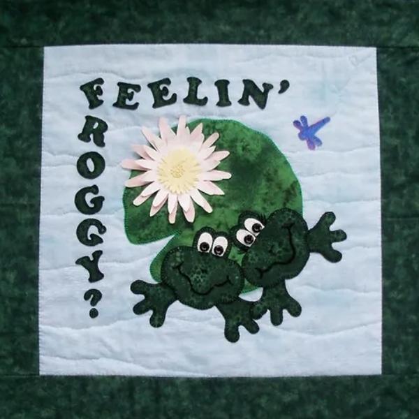 Feelin' Froggy Apllique Pattern From Joyous Applique Designs 