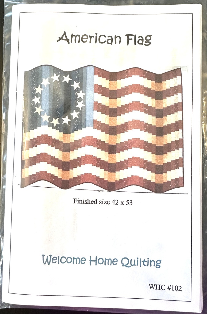American Flag Quilt Pattern Pre Order from Welcome Home Quilting