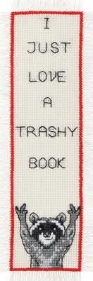 Permin I Just Love a Trashy Book Bookmark Cross Stitch Kit