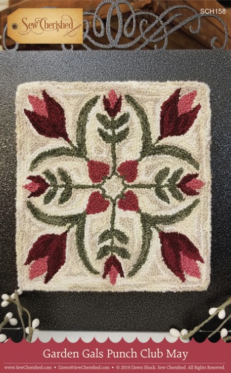 Garden Gals Punch Club May Punch Needle Pattern from Sew Cherished