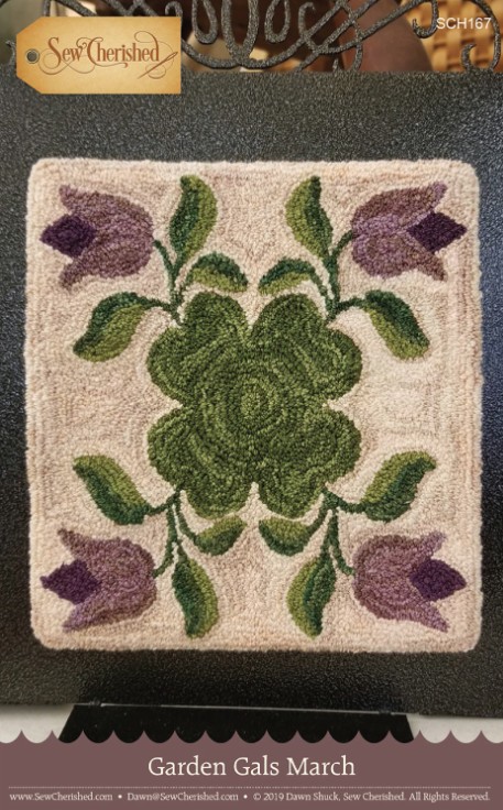 Garden Gals Punch Club March Punch Needle Pattern from Sew Cherished