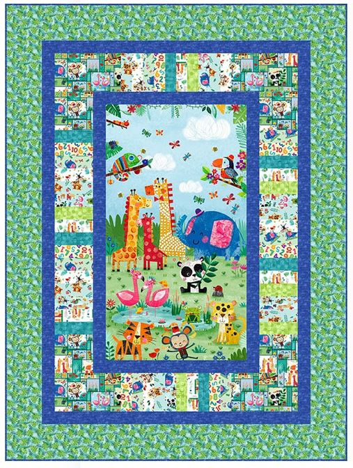 Zoo Crew Quilt Kit by Blank
