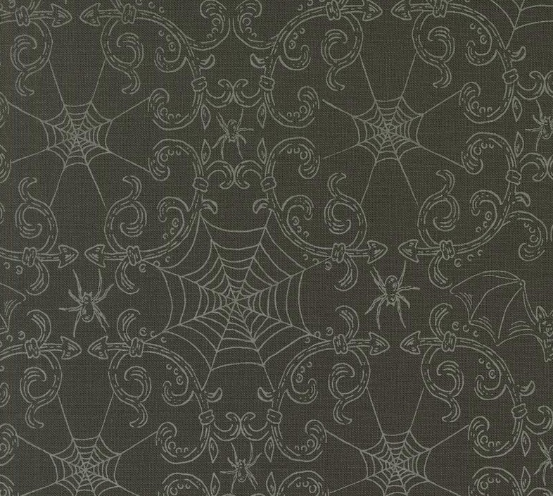 Home Sweet Haunt Rod Iron Halloween Charcoal by Stacy Iest Hsu for Moda Fabrics