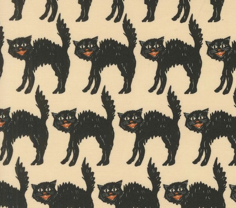 Home Sweet Haunt Little Black Cat Bone by Stacy Iest Hsu for Moda Fabrics