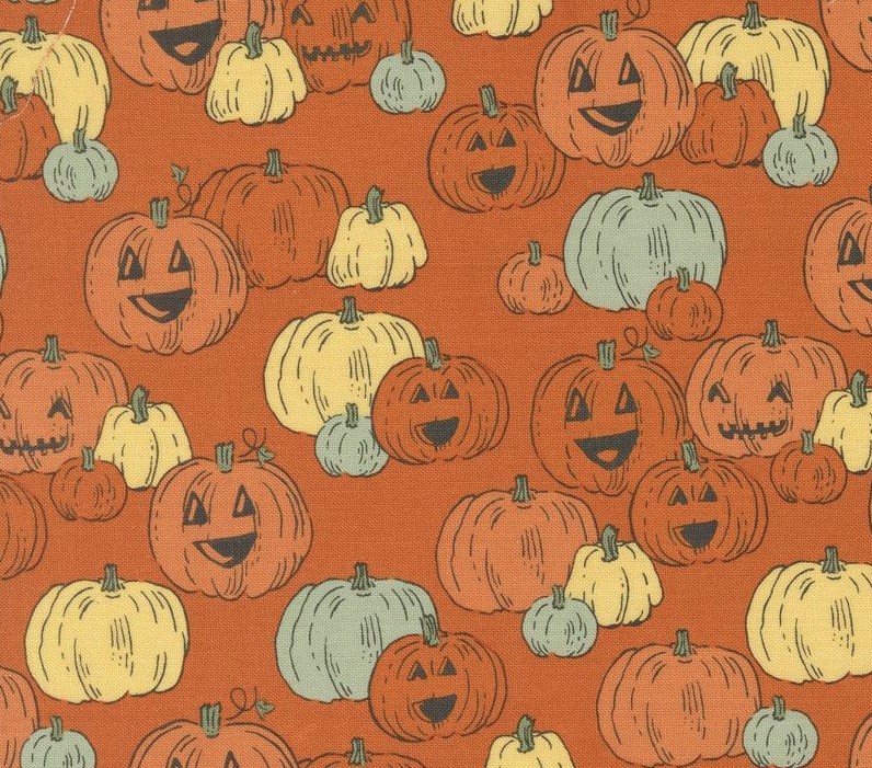 Home Sweet Haunt Pumpkin Patch Rust by Stacy Iest Hsu for Moda Fabrics