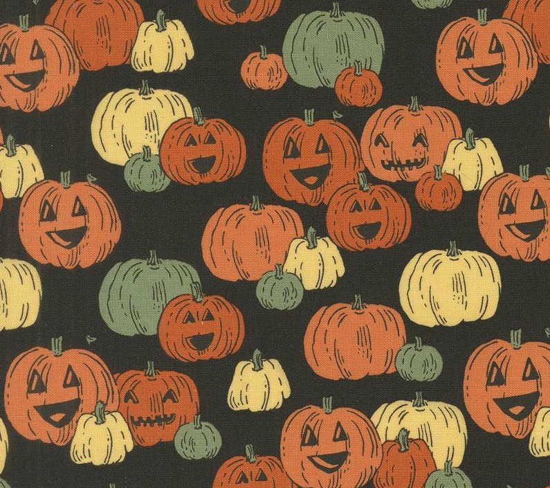 Home Sweet Haunt Pumpkin Patch Midnight by Stacy Iest Hsu for Moda Fabrics