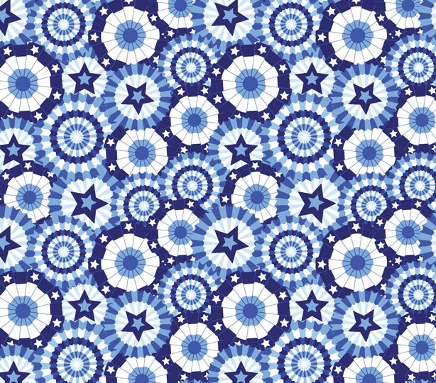 Mid-Atlantic Shop Hop 2025 Patriotic Banners Blue from Benartex