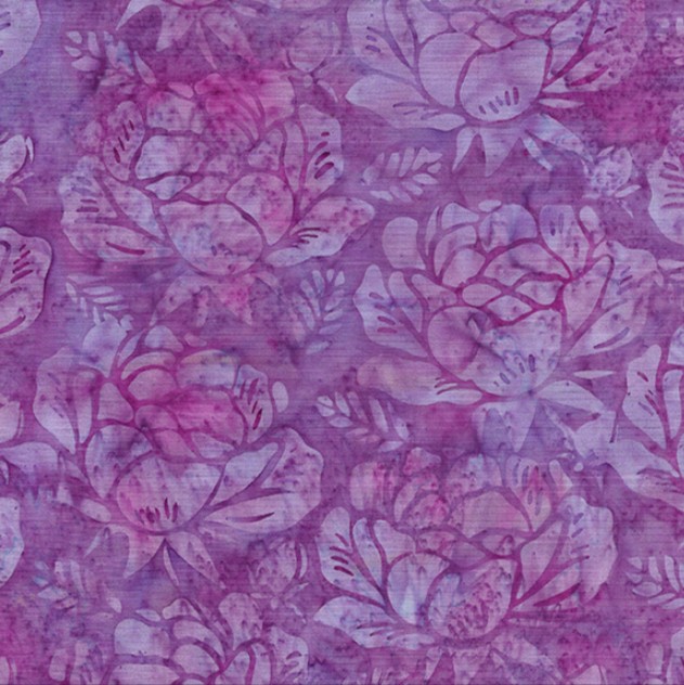 Petal Poetry Batik Rose Purple Jelly from Island Batik