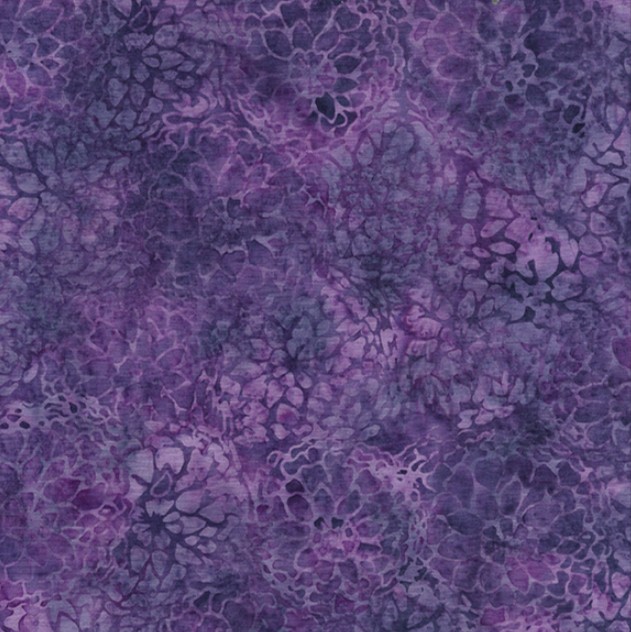 Petal Poetry Batik Camellia Flower Purple Pansy from Island Batik