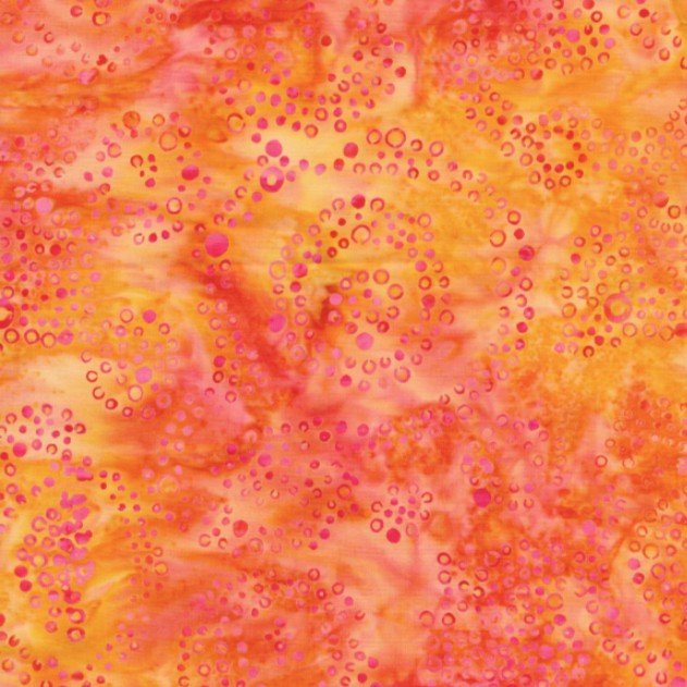 Sea Side Batik Dot Rings Orange Nasturtium from Island Batik