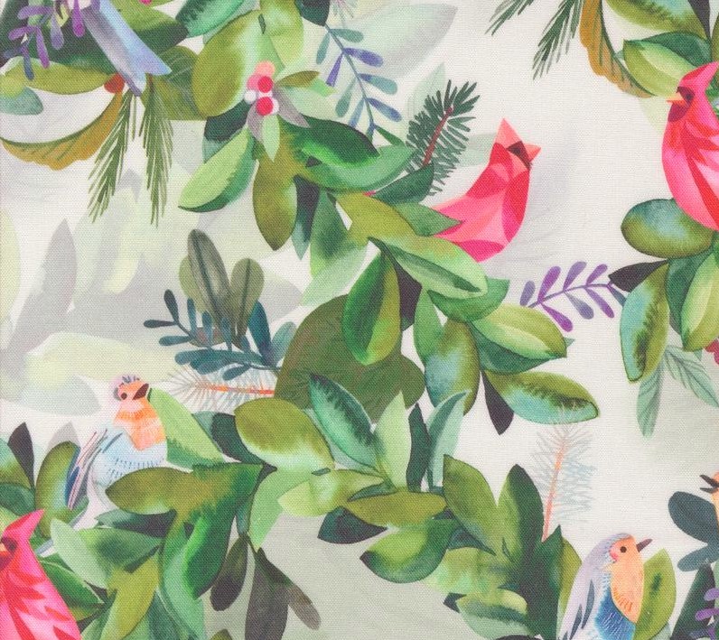 Love and Cheer Garland Aviary Snowflake by Amarilys Henderson for Moda Fabrics